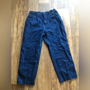 Mens Sears Vintage Jeans 18 Wide Leg Rn 25206 Blue Cotton Denim Pants 25” Inseam